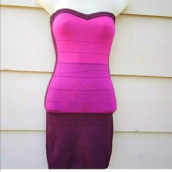 Multi Purple Bondage Dress | Bebe - Picture 8 of 12